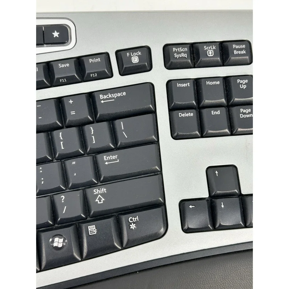 Microsoft Wireless Laser Keyboard 6000 v2.0 Ergonomic No Dongle - Nice Condition